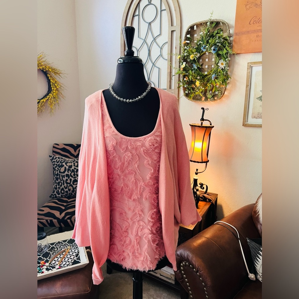 Blush Pink Camisole/Cardigan Set